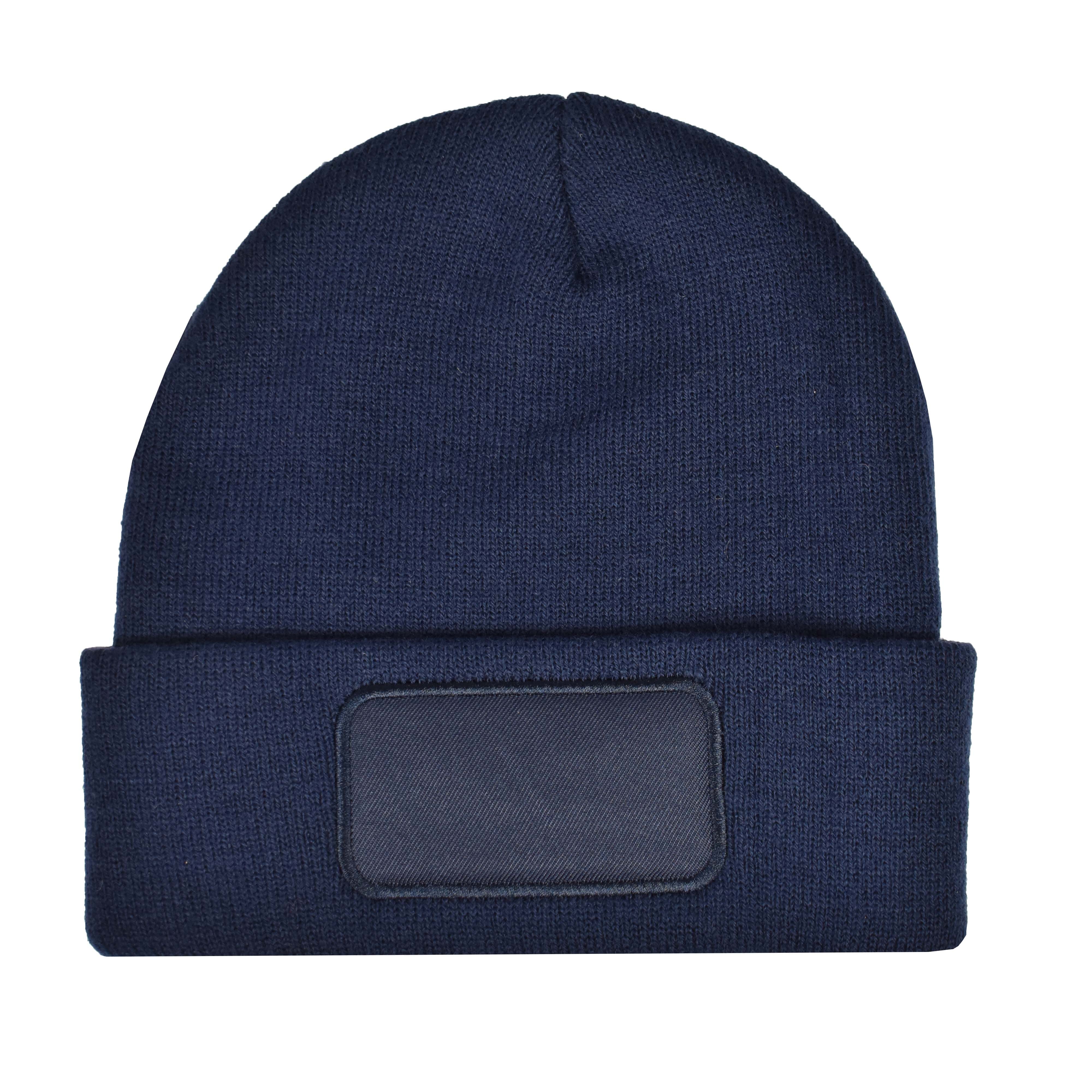 Strickmütze mit Label 100% rPET