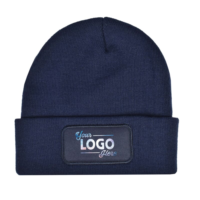 Strickmütze mit Label 100% rPET