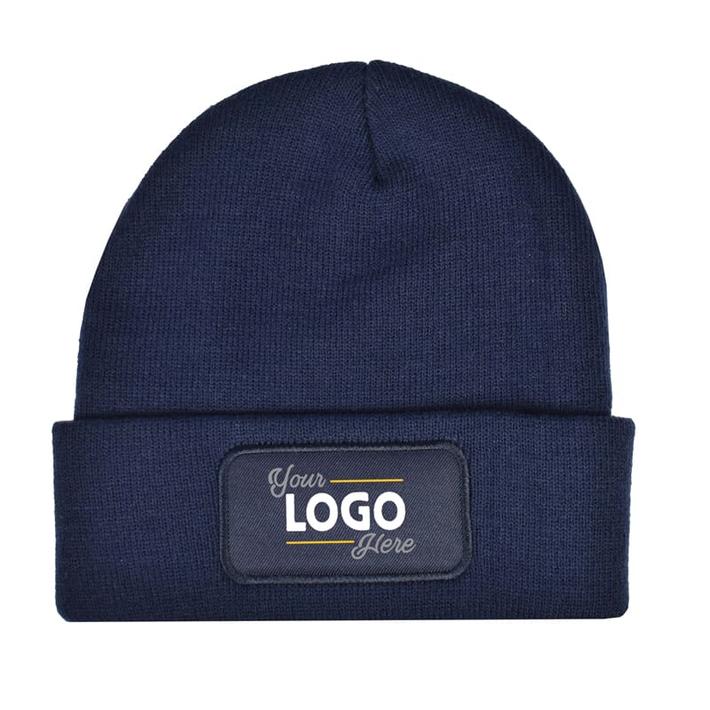 Strickmütze mit Label 100% rPET