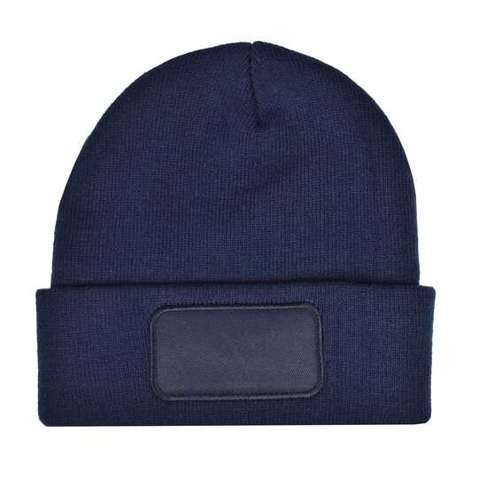 Strickmütze mit Label 100% rPET
