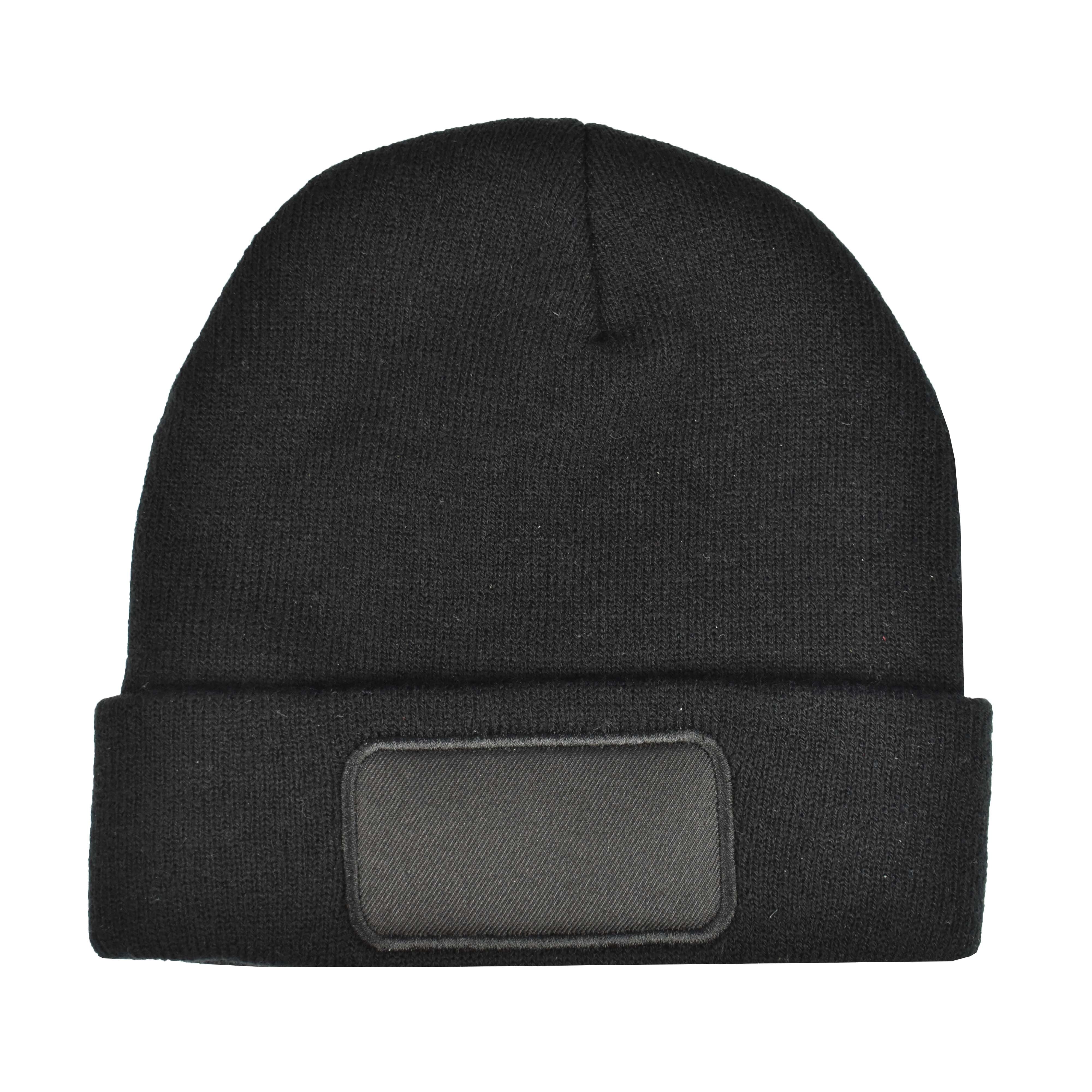 Strickmütze mit Label 100% rPET