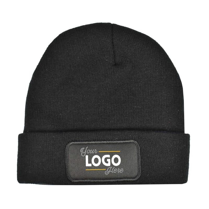 Strickmütze mit Label 100% rPET