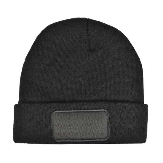 Strickmütze mit Label 100% rPET