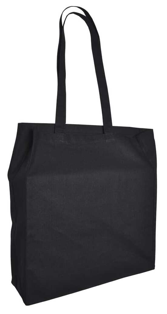 Baumwolltaschen mit langen Henkeln und Bodenfalte, 140 gr/m²