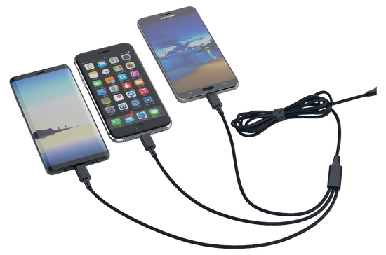 5in1 USB-Ladekabel mit USB-C/USB Kombistecker