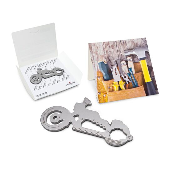 Das Key Tool kommt in einem „Werkzeug”-Mäppchen inkl. Funktionsbeschreibung. „An die Werkzeuge, fertig, los“!