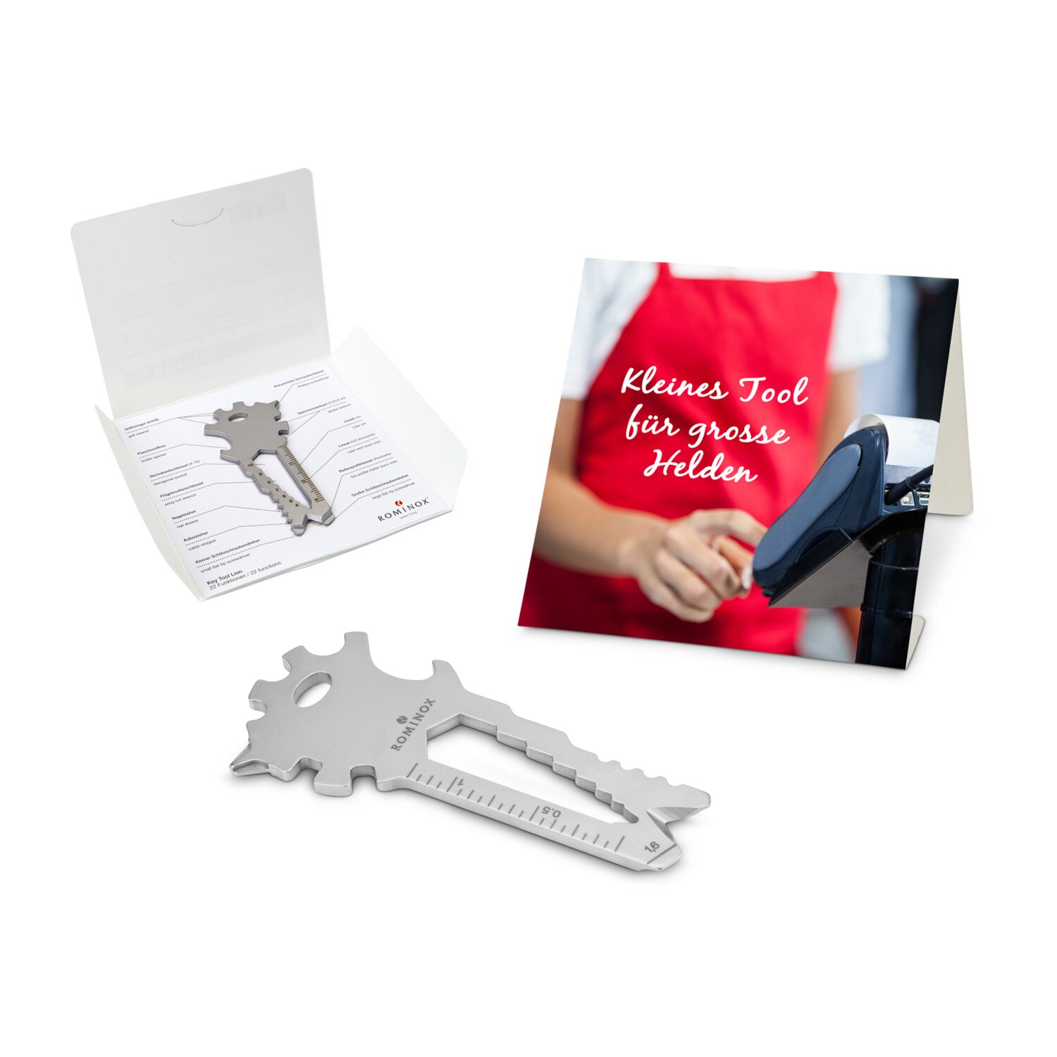 Key Tool im „Große Helden (Einzelhandel)”-Mäppchen inkl. Funktionsbeschreibung. „An die Werkzeuge, fertig, los“!