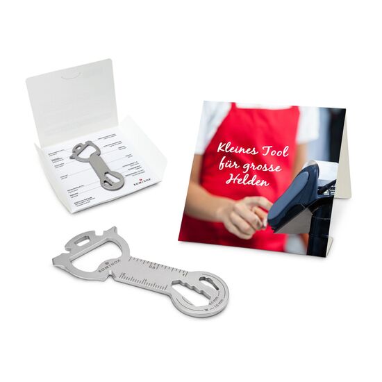 Key Tool im „Große Helden (Einzelhandel)”-Mäppchen inkl. Funktionsbeschreibung. „An die Werkzeuge, fertig, los“!