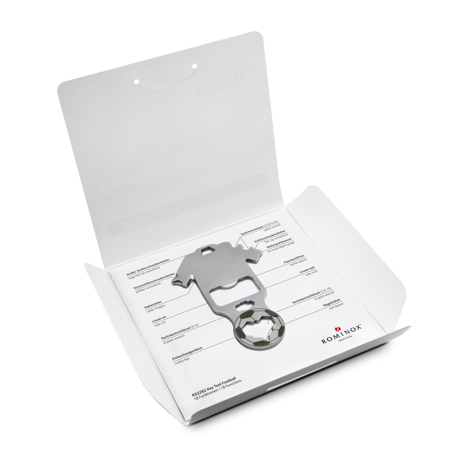 Key Tool in einem „Große Helden”-Mäppchen inkl. Funktionsbeschreibung. „An die Werkzeuge, fertig, los“!