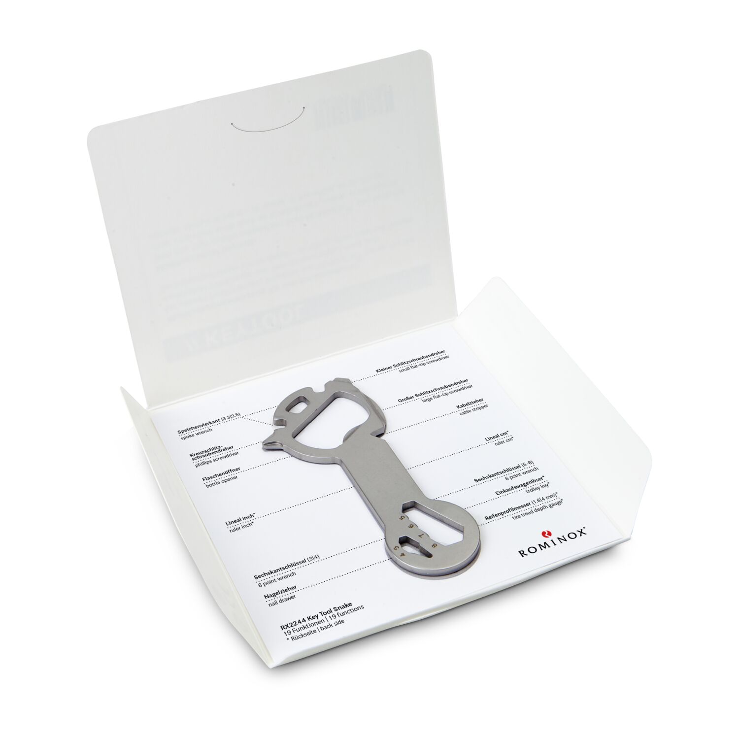 Key Tool in einem „Super Dad”-Mäppchen inkl. Funktionsbeschreibung. „An die Werkzeuge, fertig, los“!