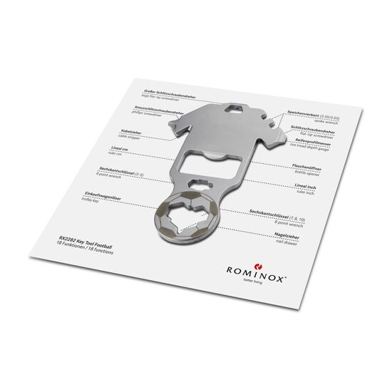 Key Tool in einem „Super Dad”-Mäppchen inkl. Funktionsbeschreibung. „An die Werkzeuge, fertig, los“!