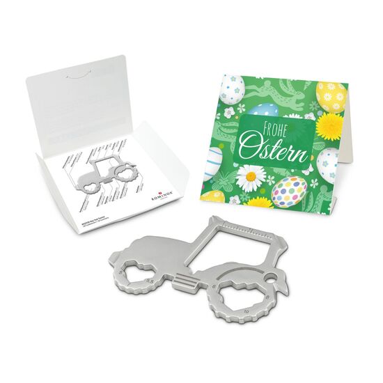 Key Tool in einem „Frohe Ostern”-Mäppchen inkl. Funktionsbeschreibung. „An die Werkzeuge, fertig, los“!