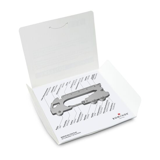 Key Tool in einem „Frohe Weihnachten”-Mäppchen inkl. Funktionsbeschreibung. „An die Werkzeuge, fertig, los“!