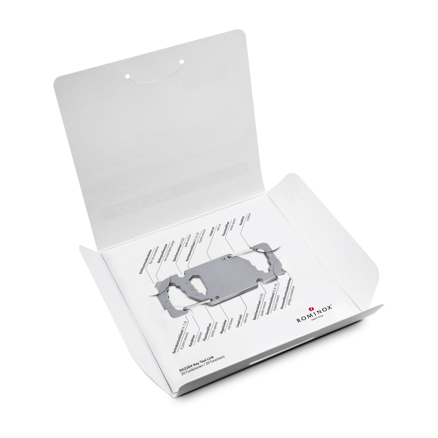 Key Tool in einem „Frohe Ostern Hase”-Mäppchen inkl. Funktionsbeschreibung. „An die Werkzeuge, fertig, los“!