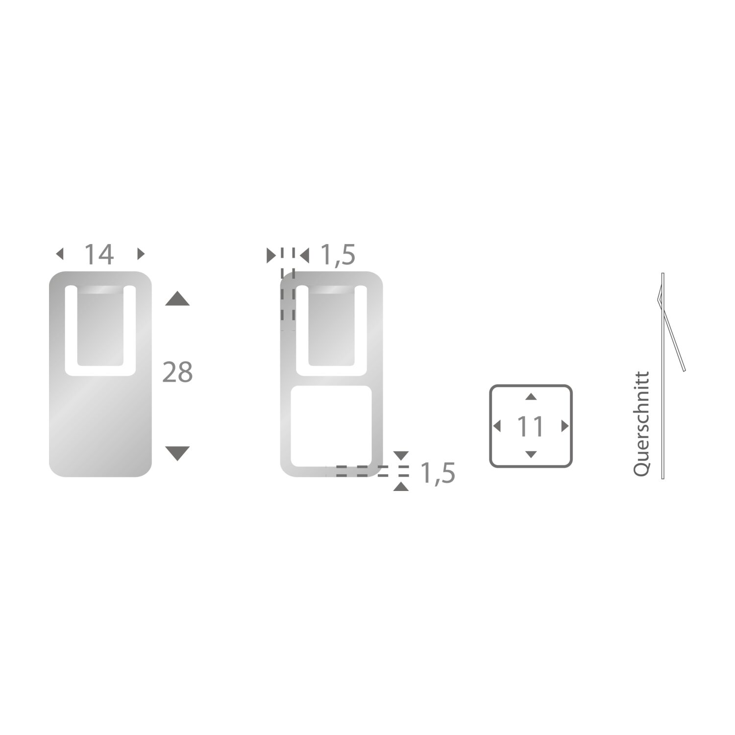 Mehrweg-Büroklammer Easy Clip, für eine einfache Organisation Ihrer dünnen Dokumente, bis zu 4 Seiten Klemmkraft
