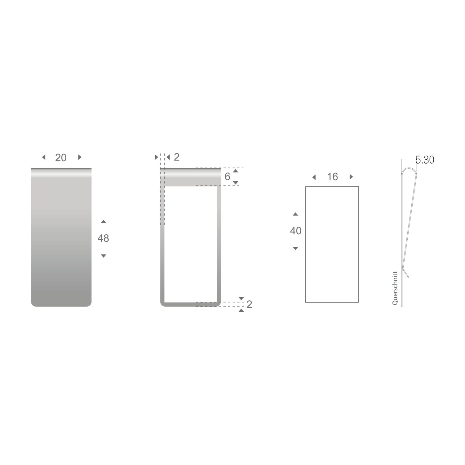 Mehrweg-Büroklammer Straight Clip XL ohne Noppen, praktisches Zusammenhalten größerer Dokumente, bis zu 35 Seiten Klemmkraft
