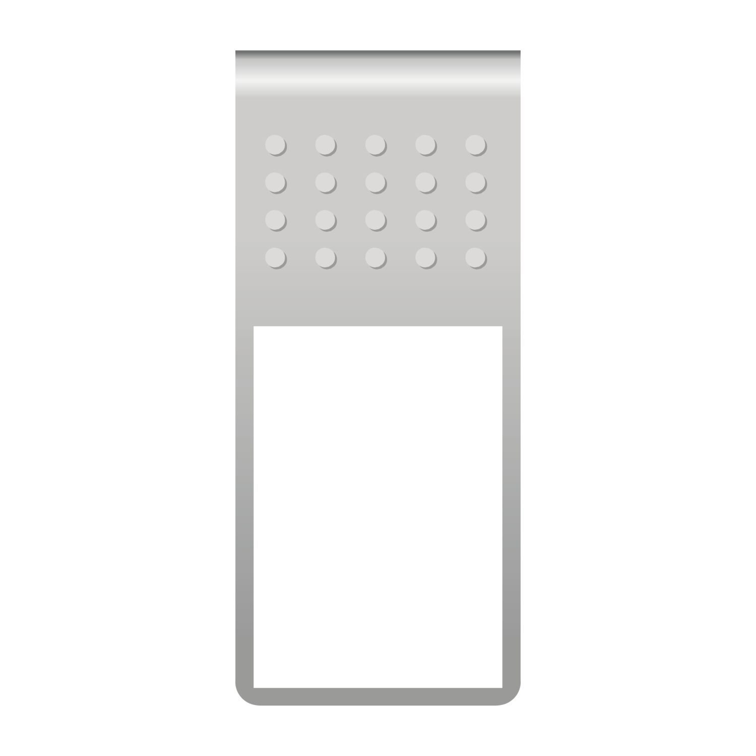 Mehrweg-Büroklammer Straight Clip XL mit Noppen, praktisches Zusammenhalten größerer Dokumente, bis zu 35 Seiten Klemmkraft