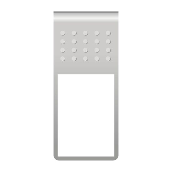 Mehrweg-Büroklammer Straight Clip XL mit Noppen, praktisches Zusammenhalten größerer Dokumente, bis zu 35 Seiten Klemmkraft