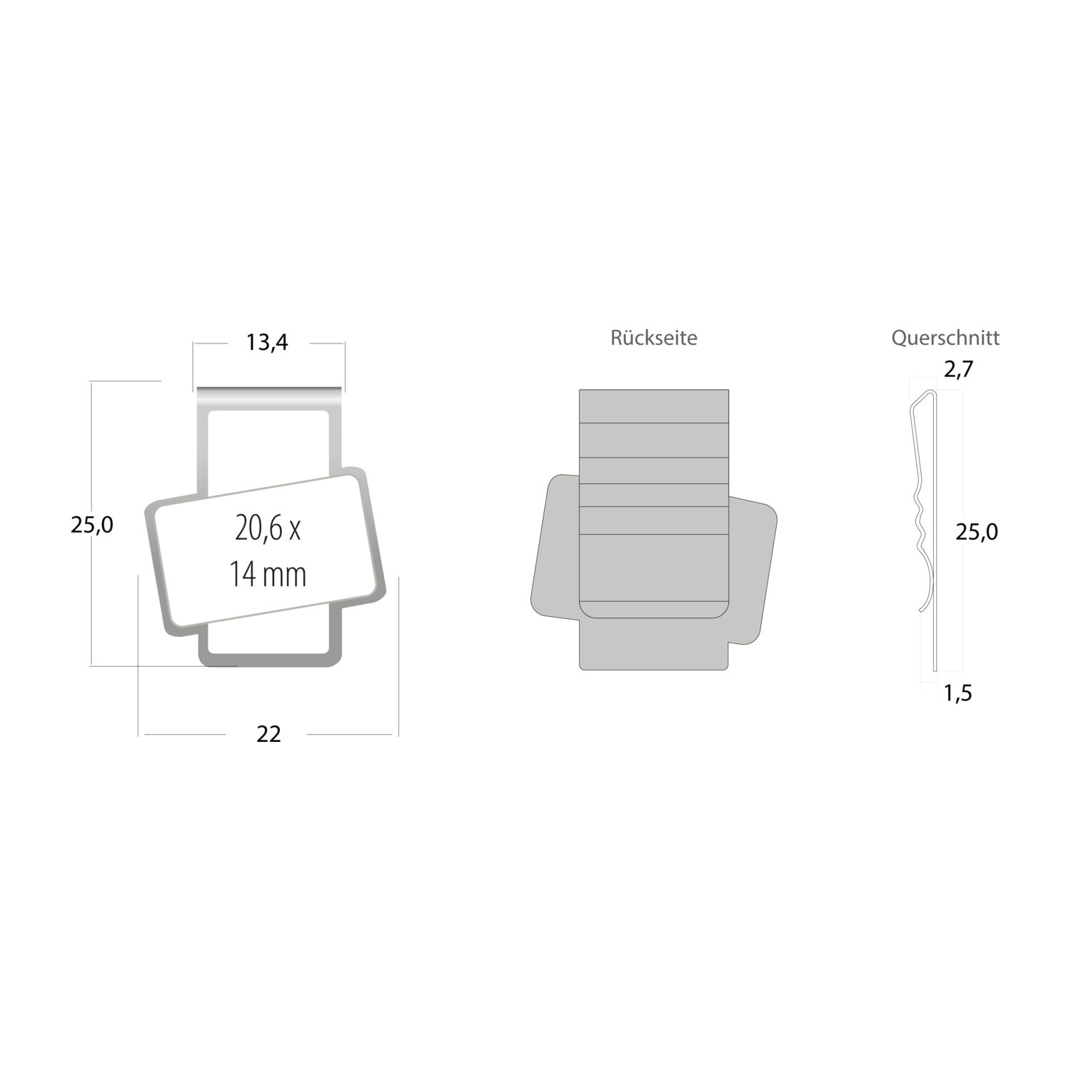 Mehrweg-Büroklammer Shape Clip, 9 Varianten, ideal für das Zusammenhalten von Dokumenten, bis zu 18 Seiten Klemmkraft
