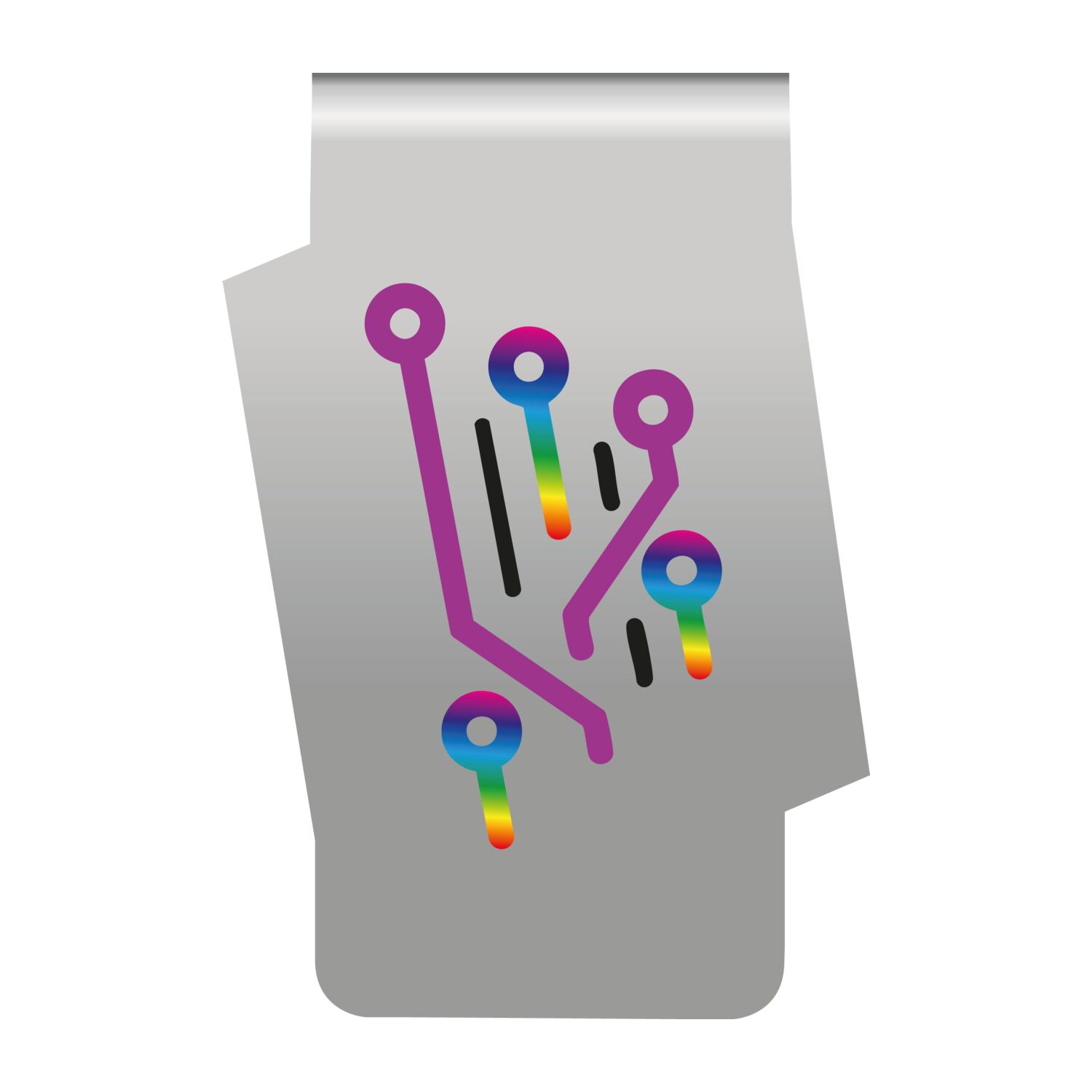 Mehrweg-Büroklammer Shape Clip, 9 Varianten, ideal für das Zusammenhalten von Dokumenten, bis zu 18 Seiten Klemmkraft