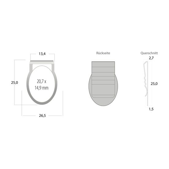 Mehrweg-Büroklammer Shape Clip, 9 Varianten, ideal für das Zusammenhalten von Dokumenten, bis zu 18 Seiten Klemmkraft