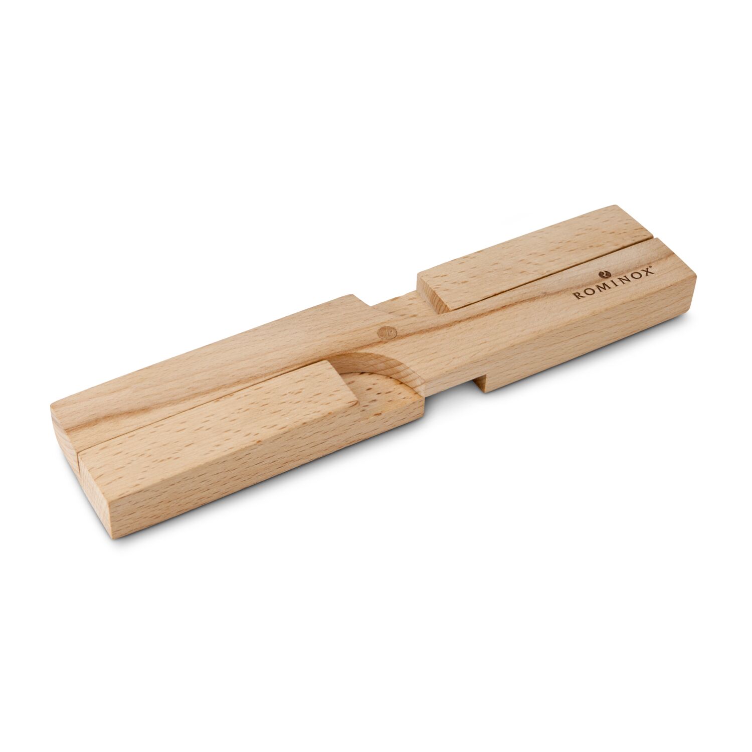 Platzsparend, praktisch und stabil, pfiffiger Topf- und Pfannenuntersetzer aus Buchenholz, modernes Design (Holz)