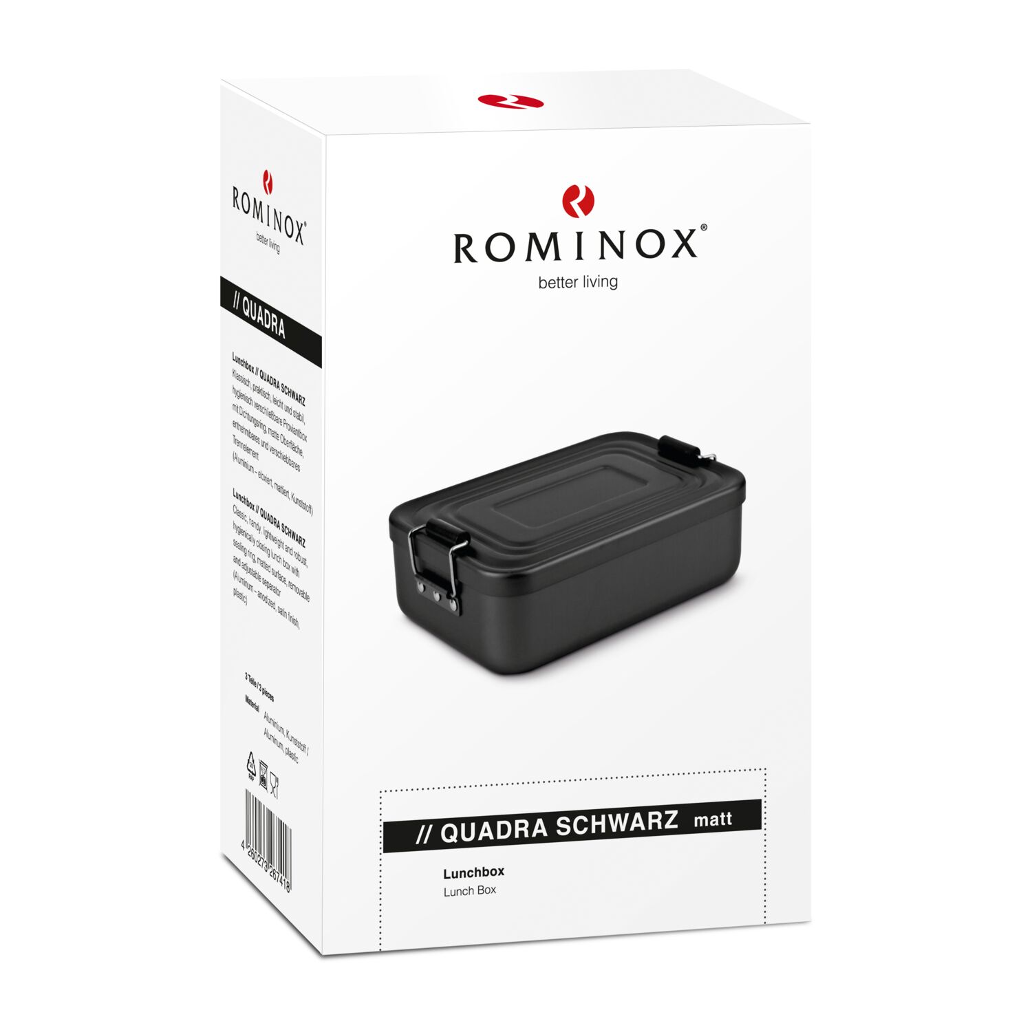 ROMINOX® Lunchbox // Quadra Schwarz matt
