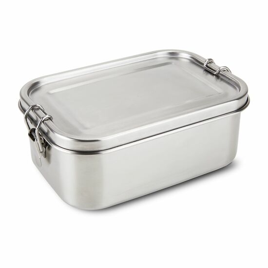 Edelstahl -Lunchbox, spülmaschinenbeständig, herausnehmbarer Dichtungsring und Trennelement