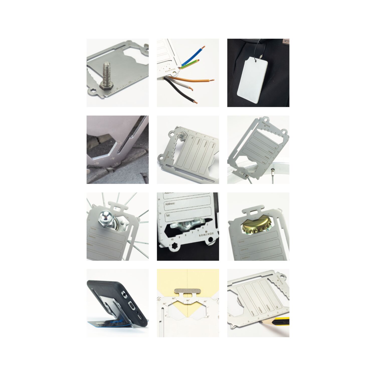 Reisegepäckanhänger mit 30 (Werkzeug)Funktionen, inkl. Funktionsbeschreibung und Etui