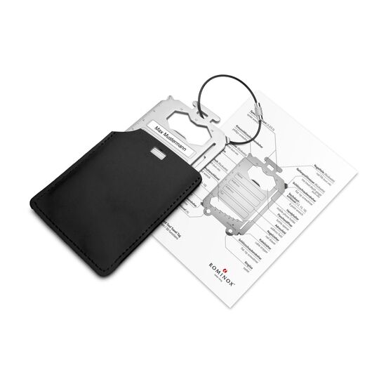 Reisegepäckanhänger mit 30 (Werkzeug)Funktionen, inkl. Funktionsbeschreibung und Etui