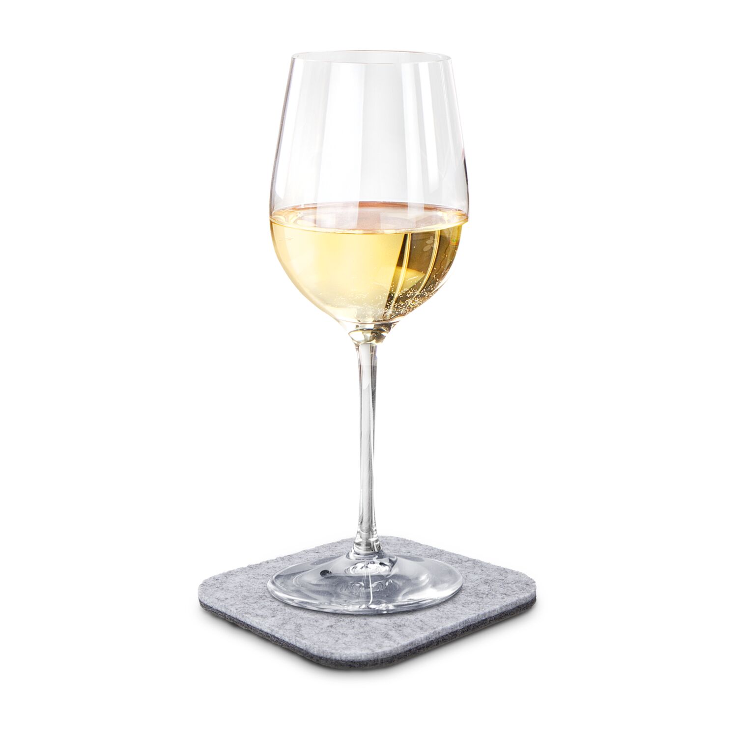 8 Getränkeuntersetzer im praktischen Set, aus modernem und nachhaltigem Filz für lautloses Abstellen von Getränken, zweifarbiges Design für einen dekorativen Einsatz, mit passender Filztasche zur Aufbewahrung