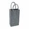 Hochwertige Filztasche in modern meliertem Grauton, praktische Größe für zwei Flaschen, hoher Tragekomfort durch stabile und weiche Henkel, sicherer Stand dank flachem Boden