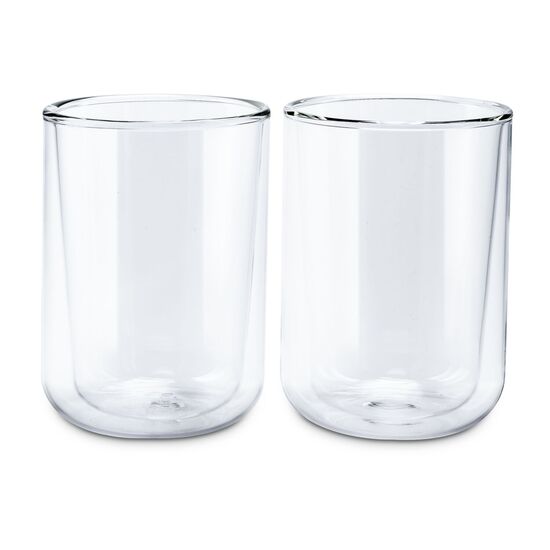 Set aus 2 doppelwandigen Thermogläsern, gute Isolierung, temperatur- und spülmaschinenbeständiges Glas, je 250 ml (Borosilikatglas)