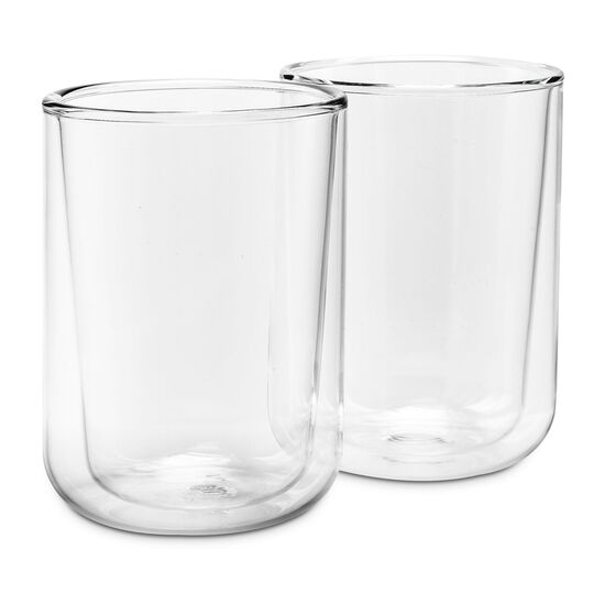 Set aus 2 doppelwandigen Thermogläsern, gute Isolierung, temperatur- und spülmaschinenbeständiges Glas, je 250 ml (Borosilikatglas)