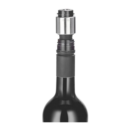 Praktisches 2in1 Weinbelüfter-Set, Vakuum-Verschluss mit Dekantierausgießer-Aufsatz (Edelstahl, Silikon, Kunststoff BPA-frei)