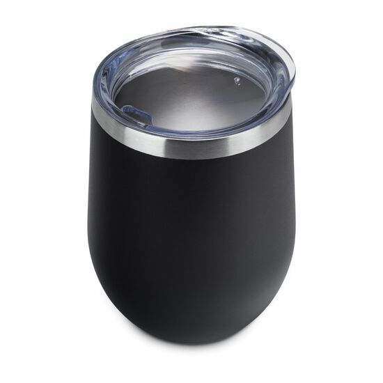 Trinkbecher - doppelwandige Isolierung, ideal für Heiß- und Kaltgetränke, 300 ml (Edelstahl - pulverbeschichtet, Kunststoff, Silikon)