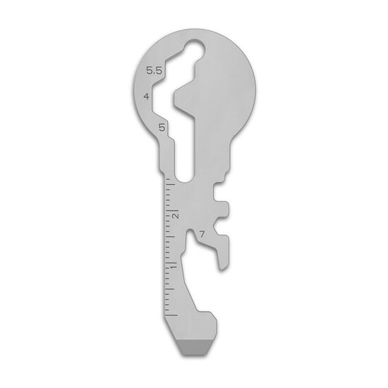 Multifunktionaler Einkaufswagenlöser für den Schlüsselbund mit 14 Funktionen: Edelstahl Multitool inkl. Funktionsbeschreibung