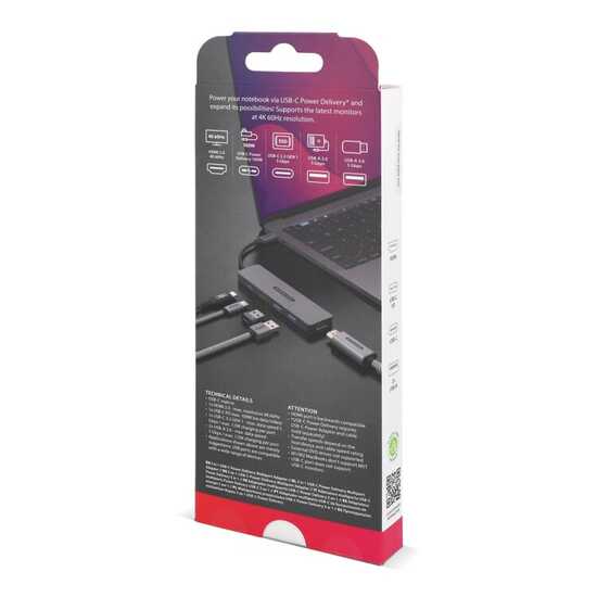 Sitecom CN-5502 5 in 1 USB-C Power Delivery Multiport Adapter
