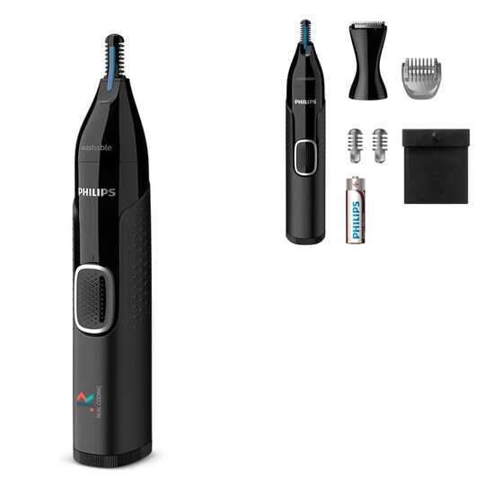NT5650|Philips Nasen-, Ohren- und Augenbrauentrimmer mit 5 Zubehörteilen