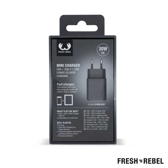 2WC30 I Fresh 'n Rebel Mini Charger USB-C + A PD // 30W