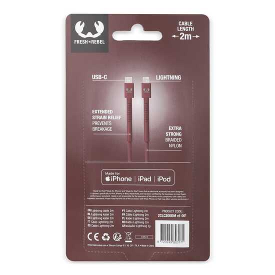 2ULC200 | Fresh 'n Rebel USB-C zu Apple Lightning Kabel 2.0m