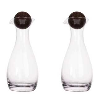 Sagaform Nature Öl-/Essigkaraffen mit Korkstopfen 2-tlg. 300ml