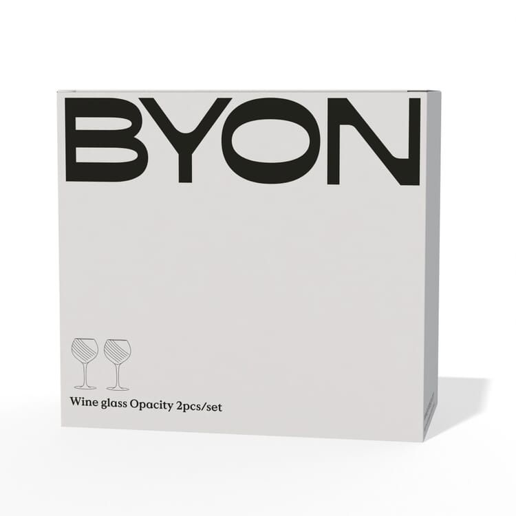 Byon Opacity 2er-Set Weingläser mit stilvollem Glasmuster 470ml