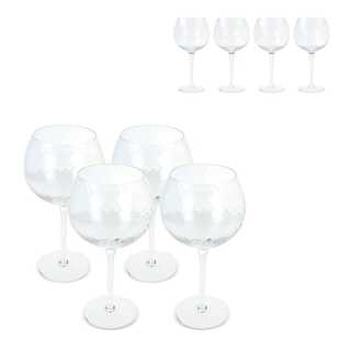 Byon Opacity 4er-Set Weingläser mit stilvollem Glasmuster 470ml