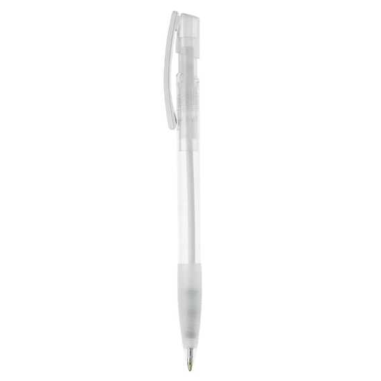 Kugelschreiber Nash Transparent mit Gummigriff