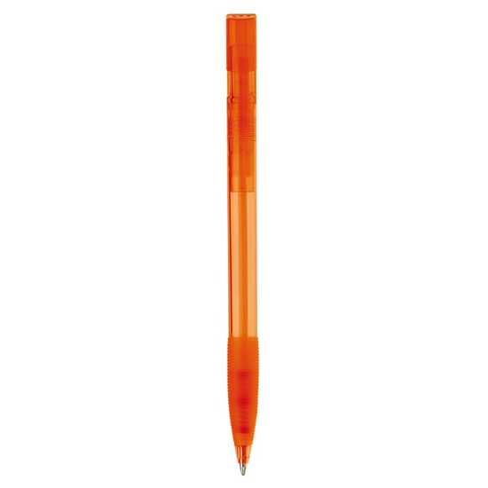 Kugelschreiber Nash Transparent mit Gummigriff