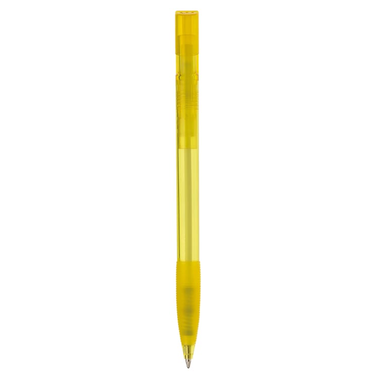 Kugelschreiber Nash Transparent mit Gummigriff