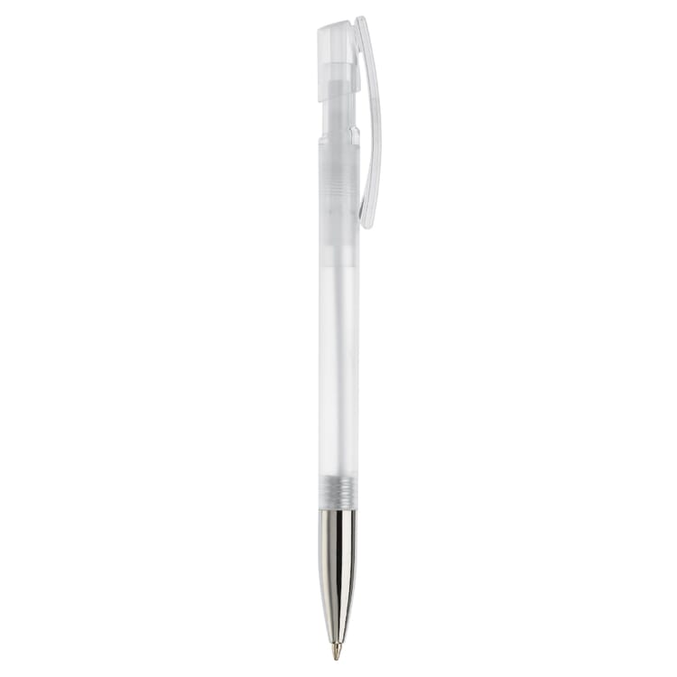 Kugelschreiber Nash Transparent mit Metallspitze