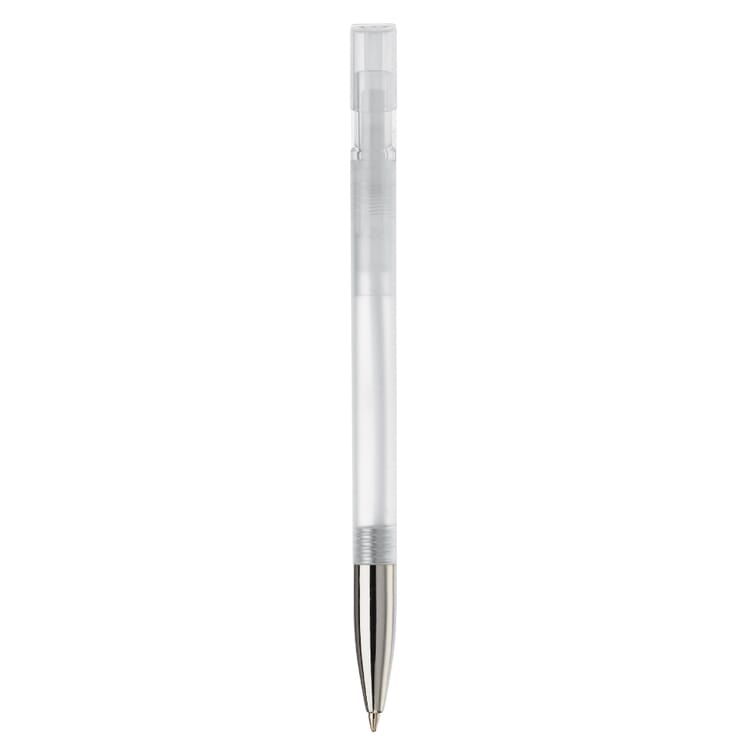 Kugelschreiber Nash Transparent mit Metallspitze