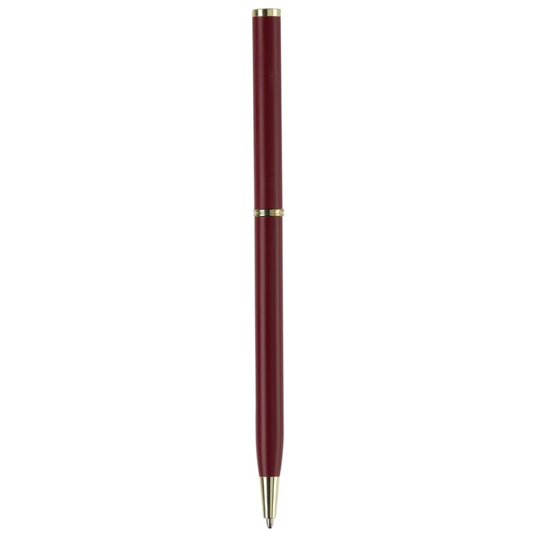 Metallkugelschreiber Slim mit Gold Applikation